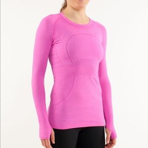 Hot Pink Lululemon Swiftly Tech Long Sleeve